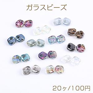 メッキガラスビーズ 四角形 10×11mm(20ヶ)の商品画像