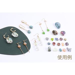メッキガラスビーズ 四角形 10×11mm(20ヶ)の詳細画像5