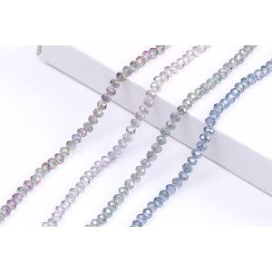 メッキガラスビーズ ボタンカット 4×6mm(1連)の詳細画像3