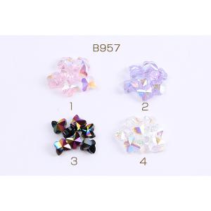 メッキガラスビーズ 蝶カット 6×6mmの詳細画像1