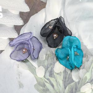 レースフラワーモチーフ 3つの花 ビーズ付き【6ヶ】の詳細画像4