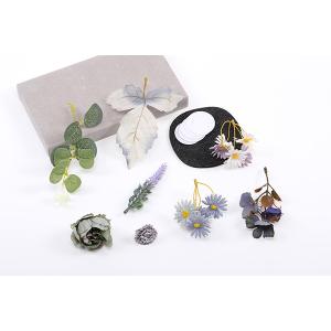造花&リーフ&枝ミックス 装飾用(1セット)の詳細画像2
