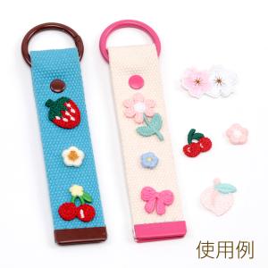 刺繍ワッペン 桃モチーフ アップリケ 刺繍パー...の詳細画像4