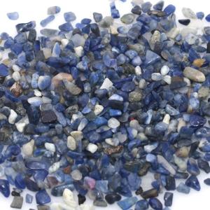 染色シェル貝 さざれ石(穴なし) サファイア 5-7mm(50g) : ビーズアンド