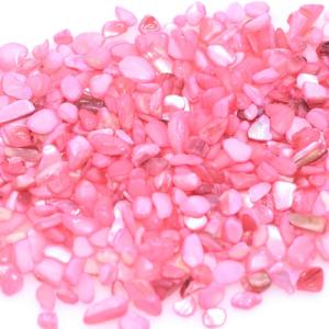 ⑩シェル さざれ オレンジ 染色 染色シェル貝 さざれ石(穴なし) ライトオレンジ 5-7mm(50g) : ビーズ