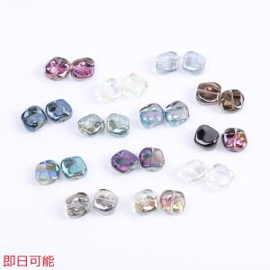 メッキガラスビーズ 四角形 10×11mm（20ヶ）