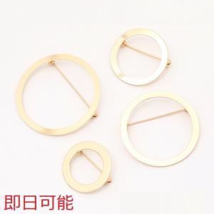 【即日可能】ブローチピン ラウンド ゴールド