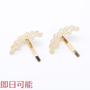 ポニーフック 26.5mm 2個 ゴールド色 両カン 5連台座付き ヘアアクセ