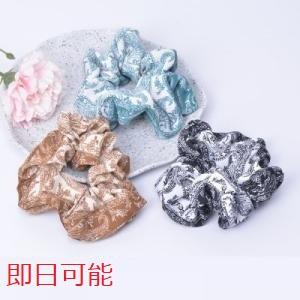 即日可能】シュシュ ヘアアクセサリー ペイズリー柄（1ヶ） : ビーズ