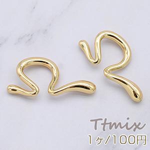 デザインイヤーカフ ウェーブ型 18×38mm ゴールド