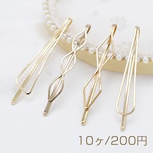 デザインヘアピン ヘアアクセサリー ゴールド