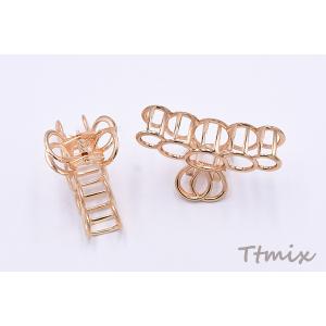 バンスクリップ メタルヘアクリップ 5連フープ...の詳細画像3