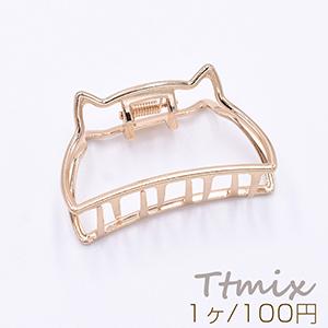 チェック柄バンスクリップ ヘアアクセサリー 41×81mm（1ヶ） : ビーズ