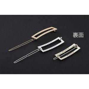 パッチン留め 長方形型 ヘアアクセサリー(1ヶ...の詳細画像2