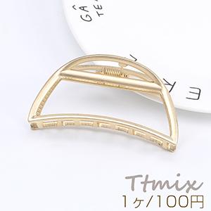 チェック柄バンスクリップ ヘアアクセサリー 41×81mm（1ヶ） : ビーズ