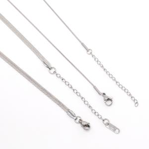 ステンレス製 ネックレスチェーン ロジウムの詳細画像2