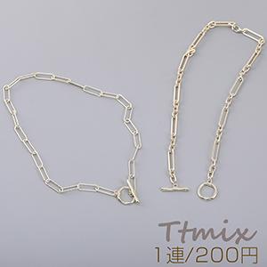 高品質メタルネックレス ライトゴールド 全2種｜yu-beads-parts