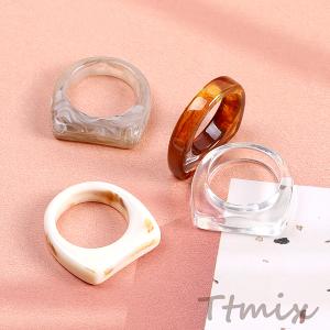 樹脂リング 指輪 幅約6mm(1ヶ)の詳細画像5