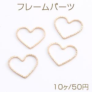 フレームパーツ ハート型 18×21mm ゴール...の商品画像