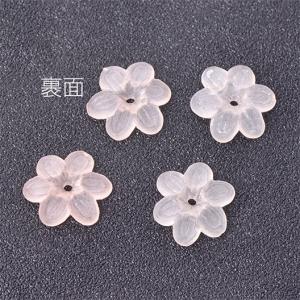 アクリルパーツ フラワー 六弁花 穴あり 14...の詳細画像2