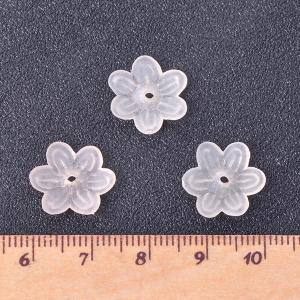 アクリルパーツ フラワー 六弁花 穴あり 14...の詳細画像4