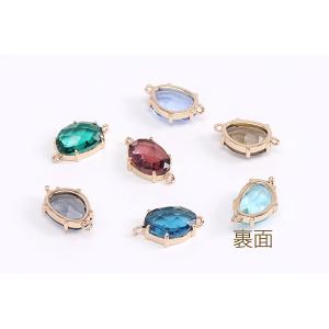 ガラスストーンチャーム コネクターチャーム 不...の詳細画像2