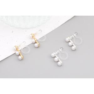 樹脂ノンホールピアス パール付き 4×13mm...の詳細画像4