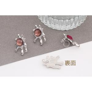 樹脂ノンホールピアス 不規則型 アクリルストー...の詳細画像3