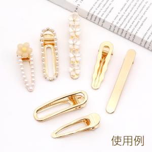 ヘアクリップ ゴールド ロジウムの詳細画像5