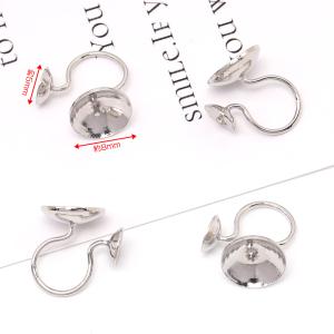 ノンホールピアス 芯立丸皿 5mm&8mm ロ...の詳細画像2