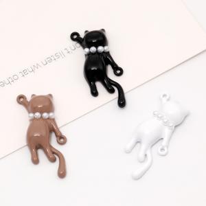 高品質猫チャーム メタルチャーム コネクターチ...の詳細画像3