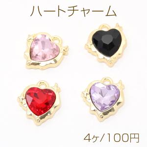 チャーム 星 ガラス 13mm 4個 特価 横穴 ビーズ ガラスチャーム スター