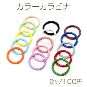 カラーカラビナ 丸型カラビナ 円形カラビナ キー...の商品画像