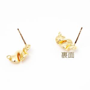 デザインピアス 花びらのようなウェーブ デザイ...の詳細画像2