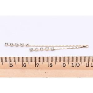 ラインストーン付きチャーム 1穴 2mm ゴー...の詳細画像4