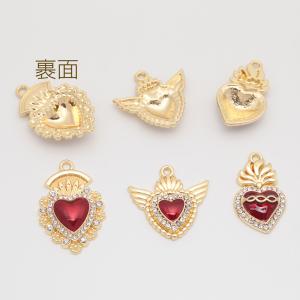 ハートチャーム ゴージャス ゴールド×レッドカ...の詳細画像2