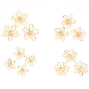 ワイヤーチャーム フラワー 多弁花 お花の立体...の詳細画像3
