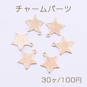 チャームパーツ 星型 カン付き 10×11mm ゴールド【30ヶ】 : ビーズ 