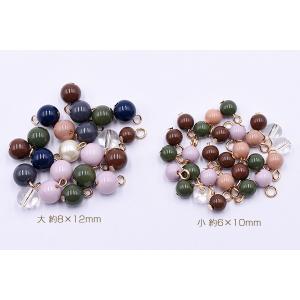 9ピン付き ガラスパール 6mm ゴールド【15ヶ】の詳細画像4