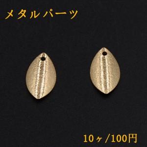 メタルパーツ プレート スクラブ リーフ 1穴 10×18mm ゴールド【10ヶ】