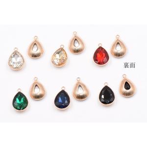 ガラスチャーム 雫 1カン 15×23mm【4ヶ】の詳細画像2