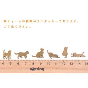 チャームパーツ 猫 ミックス 真鍮古美【6ヶ】...の詳細画像2