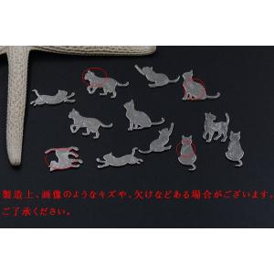 チャームパーツ 猫 ミックス 真鍮古美【6ヶ】...の詳細画像3
