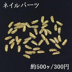 ネイルパーツ メタルパーツ 羽 3×6mm ゴールド【約500ヶ】｜yu-beads-parts