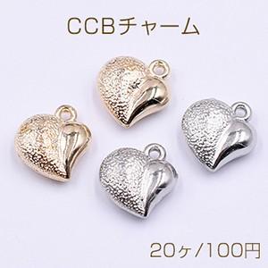 CCBチャーム ハート 14×14mm 花模様【20ヶ】｜yu-beads-parts