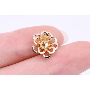 メタルフラワー 花座 透かし五弁花 ビーズキャ...の詳細画像4