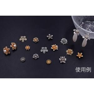 メタルフラワー 花座 五弁花 ビーズキャップ ...の詳細画像5