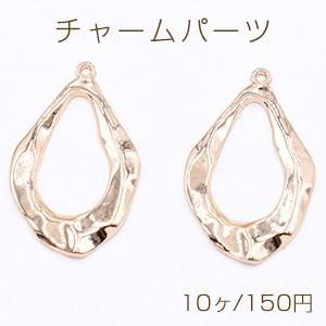 チャームパーツ 不規則雫フレーム 26×43mm ゴールド【10ヶ】