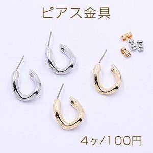 ピアス金具 フープ ツイスト 17×26mm