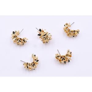 ピアス金具 フープ フラワー付き 16×22m...の詳細画像2